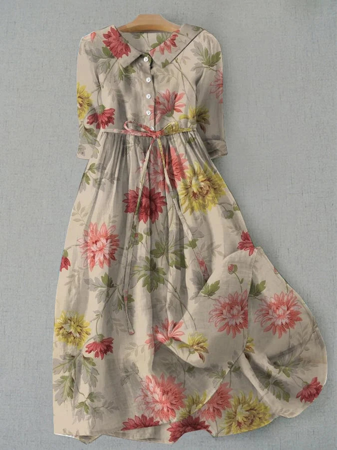 Elegantes Damen Schnürkleid mit Hemdkragen