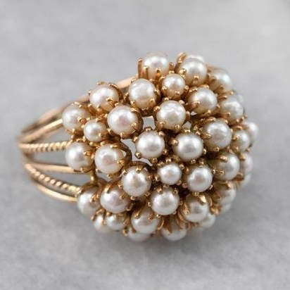 Eleganter Damen Perlenring