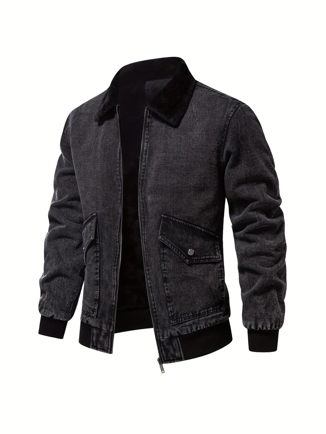 Denim-Fleece-Jacke für Herren