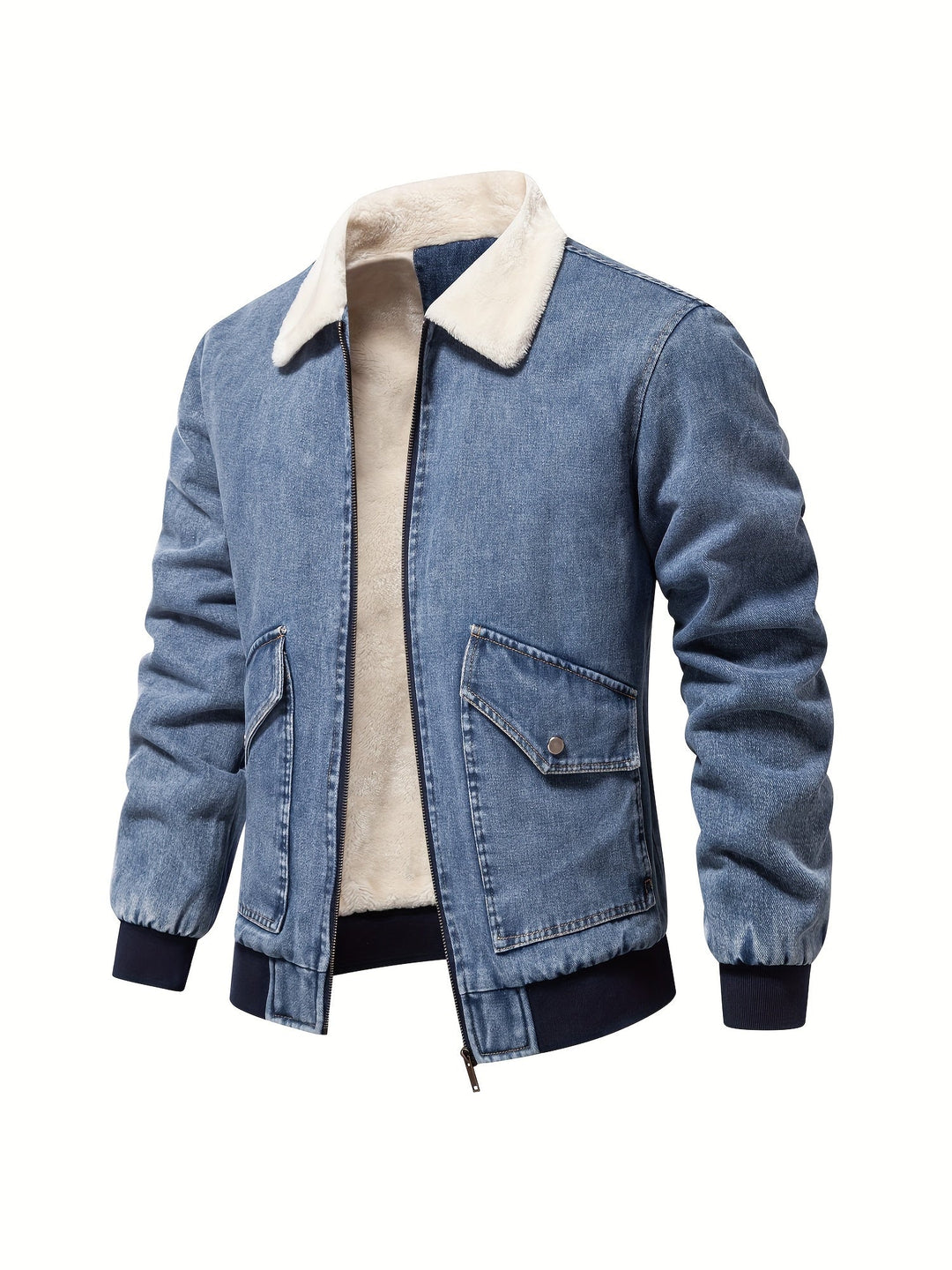 Denim-Fleece-Jacke für Herren