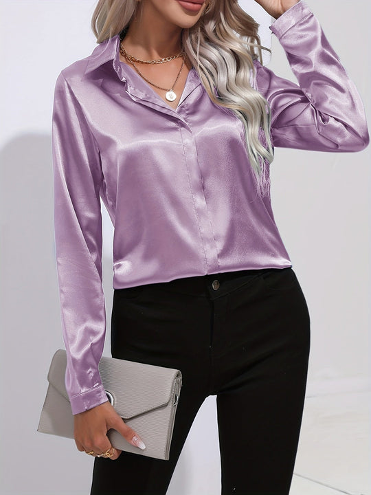 Elegante Satinbluse für Damen