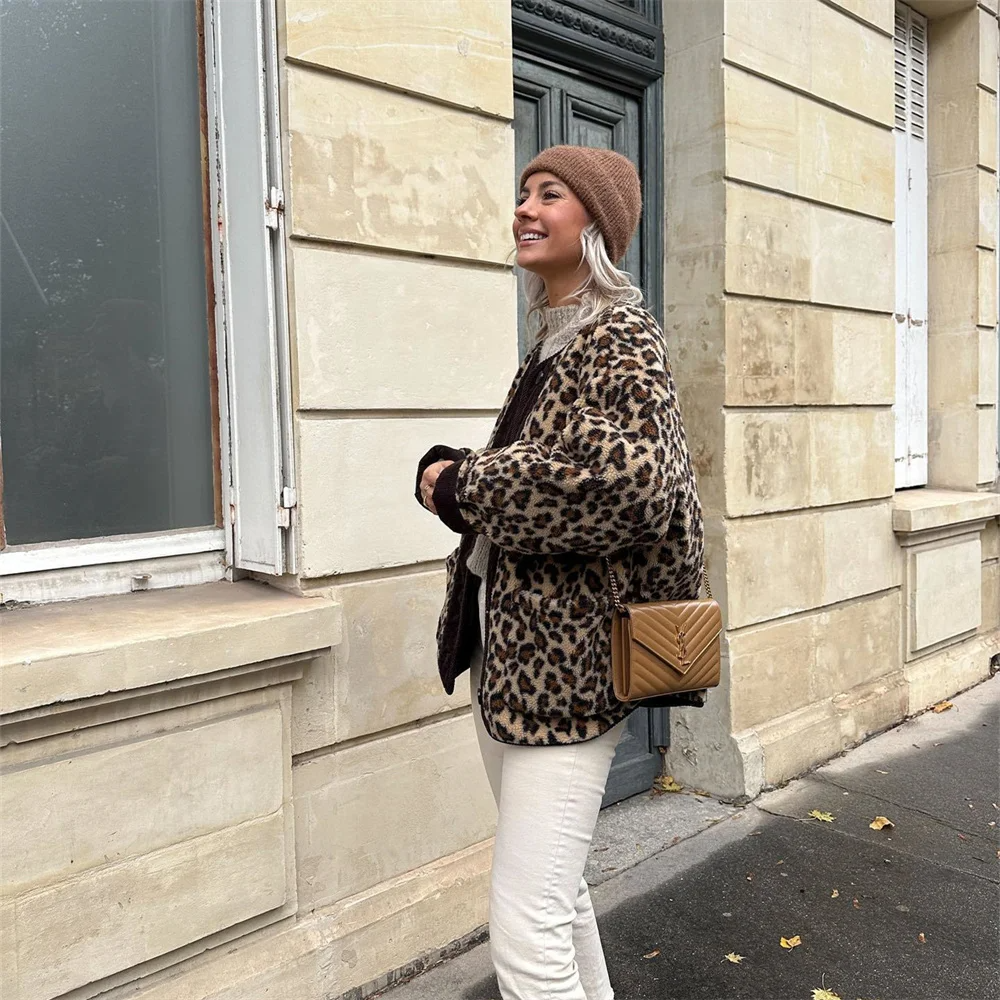 Leopard Print Jacke für Damen