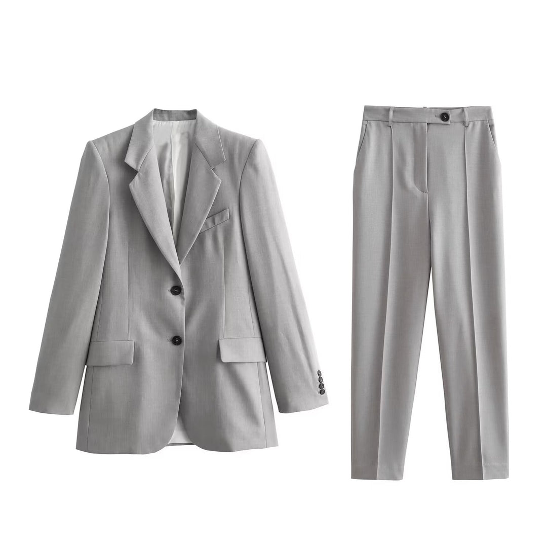 Graues Blazer-Set für Damen