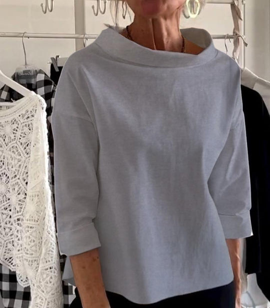 Elegantes Top mit hohem Kragen für Damen