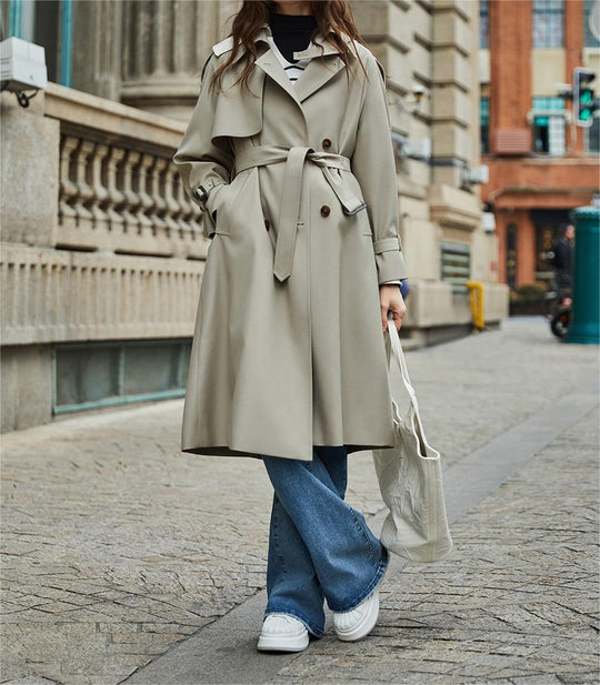 Klassischer Trenchcoat mit Gürtel für Damen