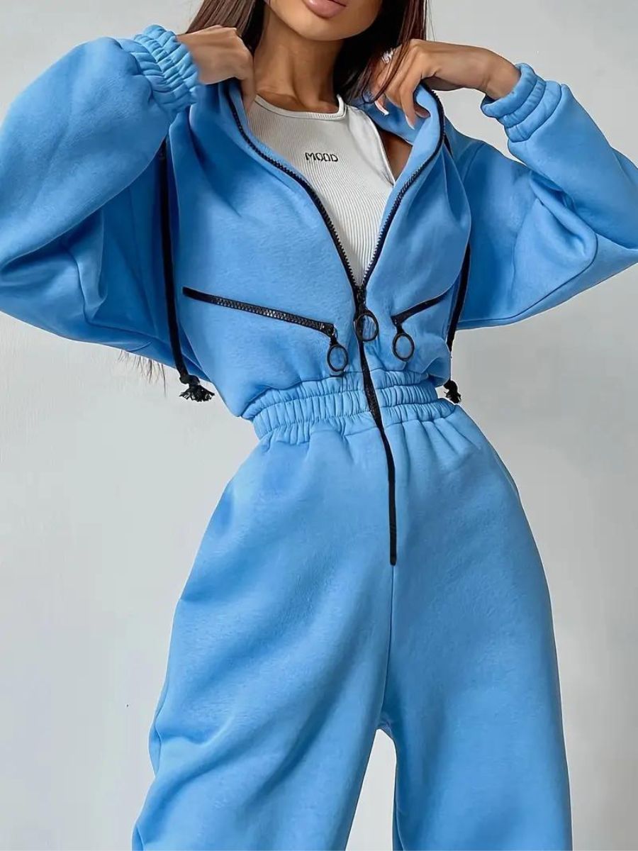 Jumpsuit mit Kapuze für Damen