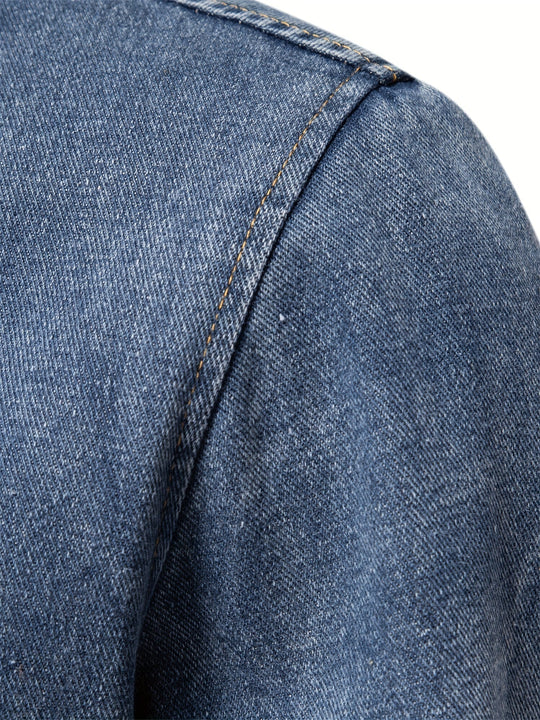 Denim-Fleece-Jacke für Herren