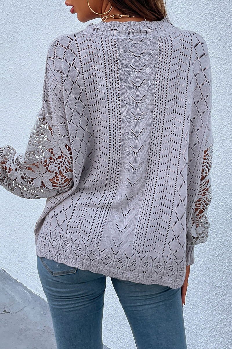 Eleganter Pullover mit Blumenmuster für Damen