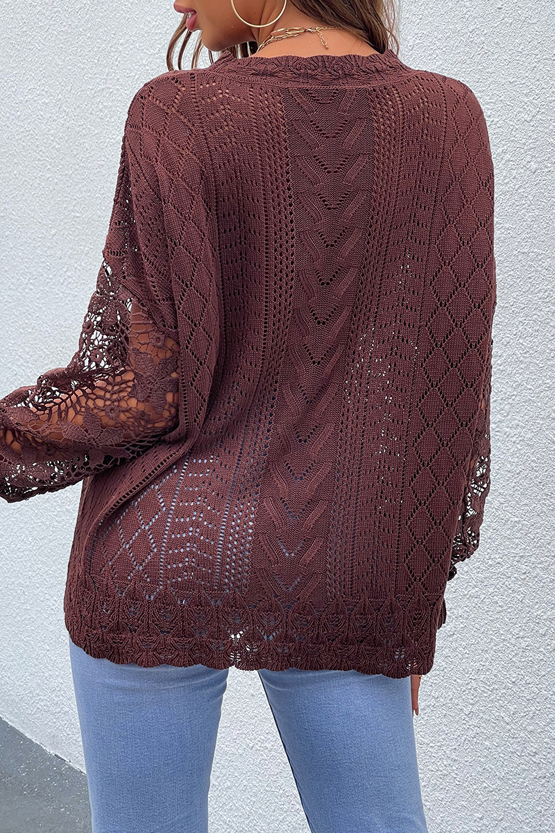 Eleganter Pullover mit Blumenmuster für Damen