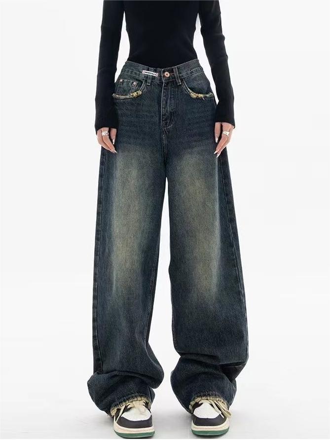 Retro Baggy Jeans für Damen