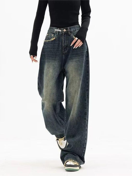 Retro Baggy Jeans für Damen