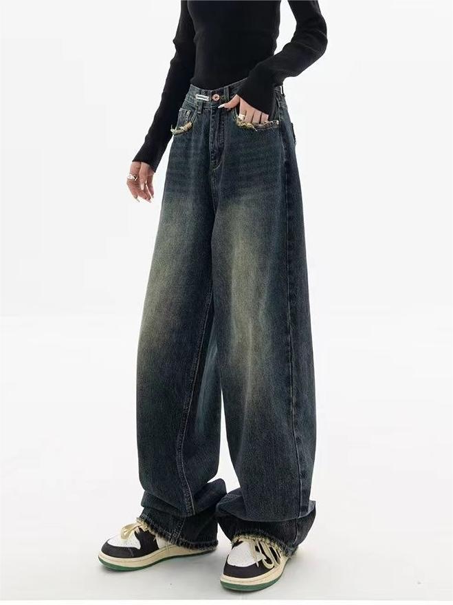 Retro Baggy Jeans für Damen