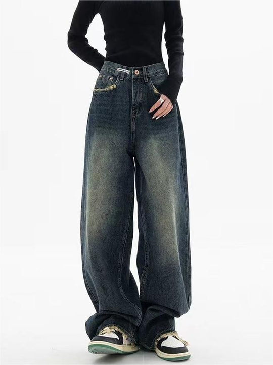 Retro Baggy Jeans für Damen