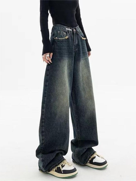 Retro Baggy Jeans für Damen