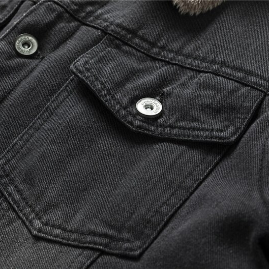 Herren-Denimjacke mit Innenfutter