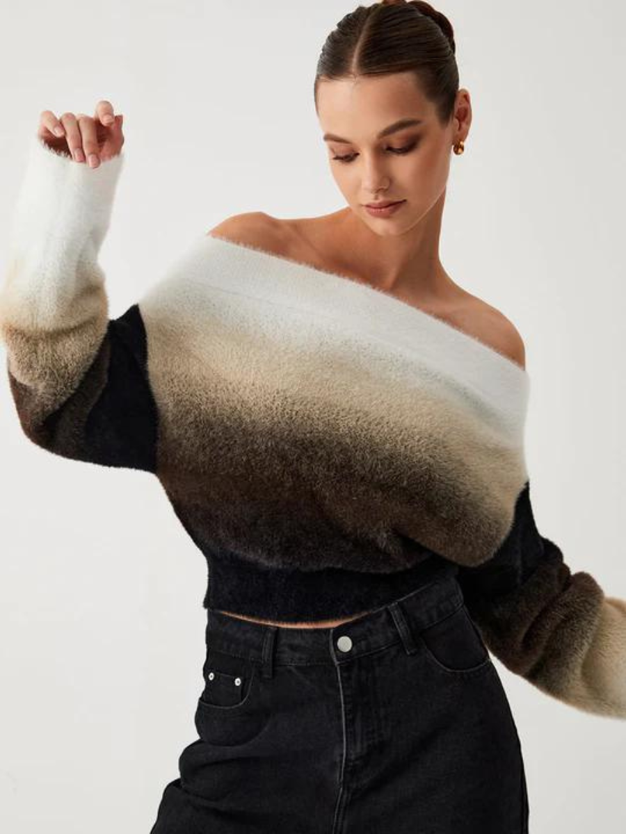 Off-Shoulder-Pullover für Damen