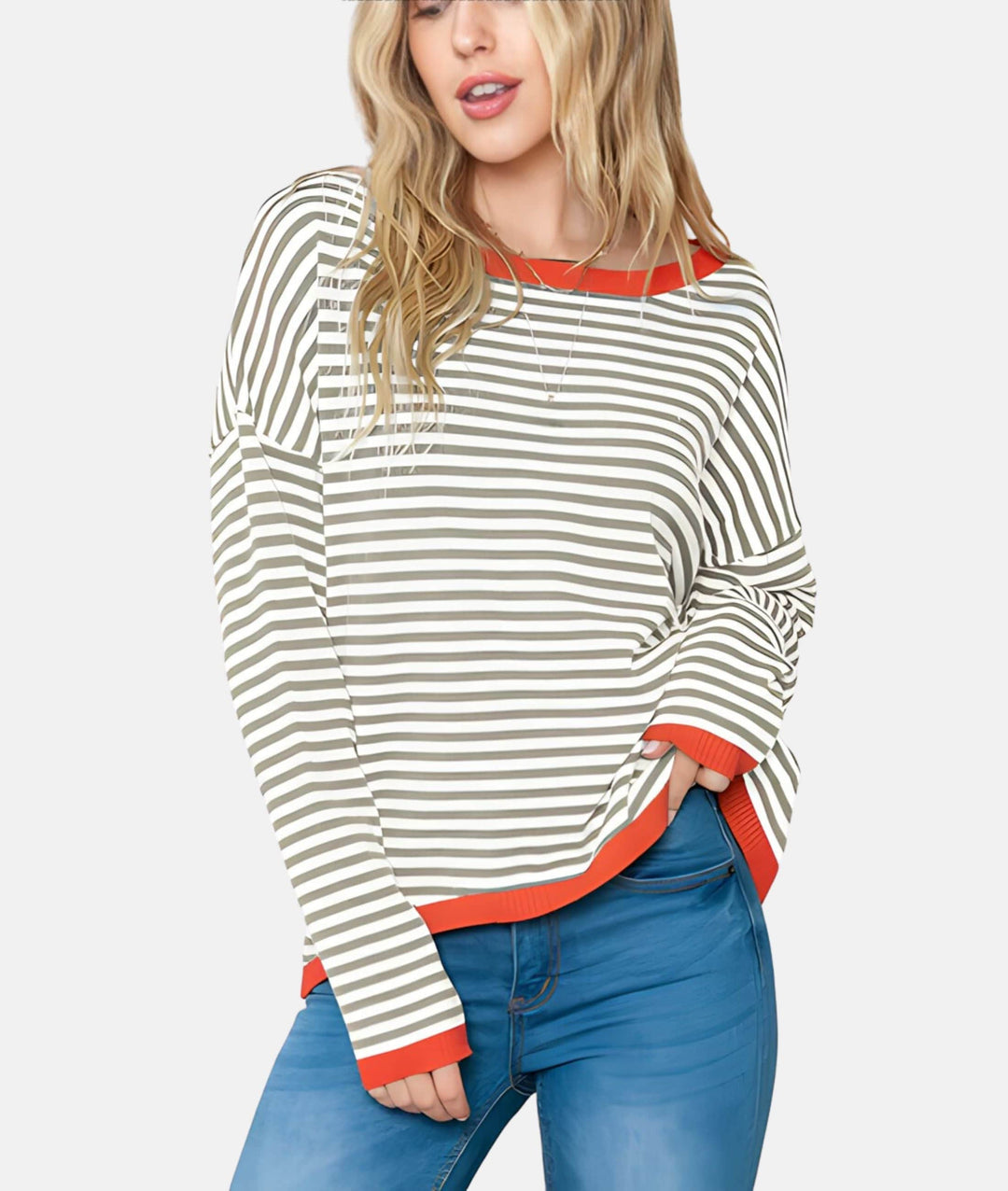 Gestreifter Pullover für Damen