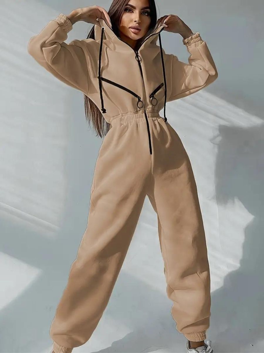 Jumpsuit mit Kapuze für Damen