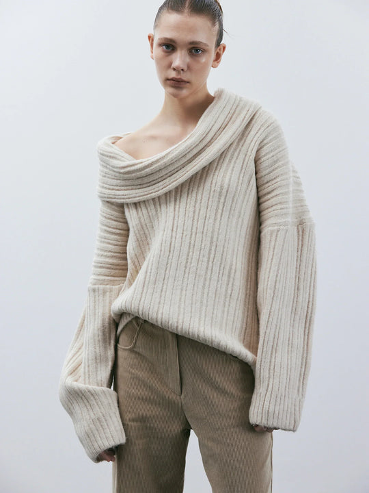 Übergroßer Damen Strickpullover