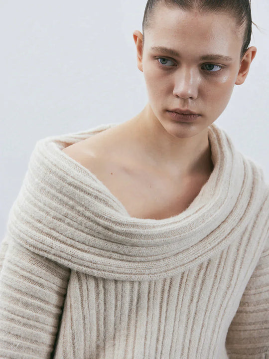 Übergroßer Damen Strickpullover