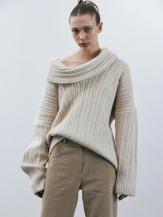 Übergroßer Damen Strickpullover