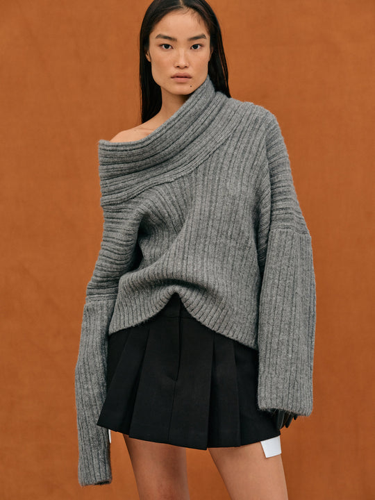 Übergroßer Damen Strickpullover