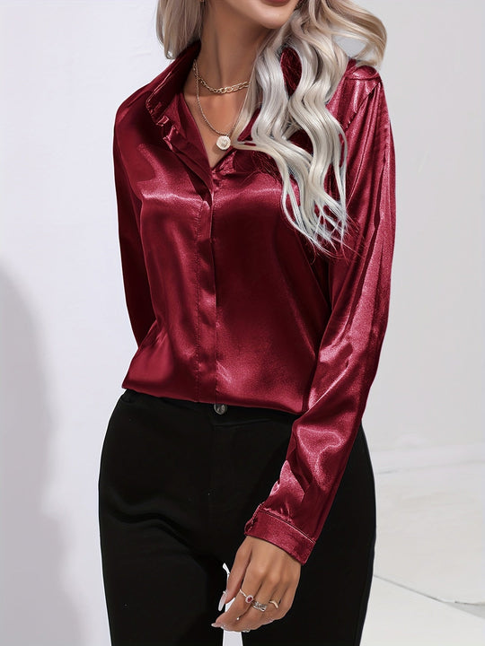 Elegante Satinbluse für Damen