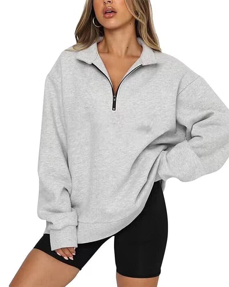 Lässiger Damen-Pullover mit Reißverschluss