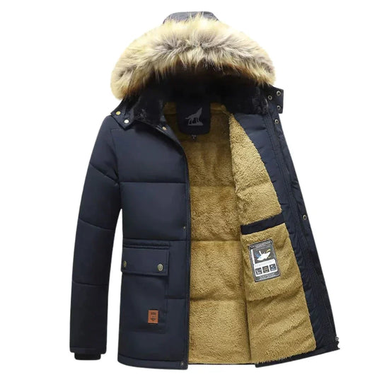 Herren-Winterparka mit abnehmbarer Kapuze