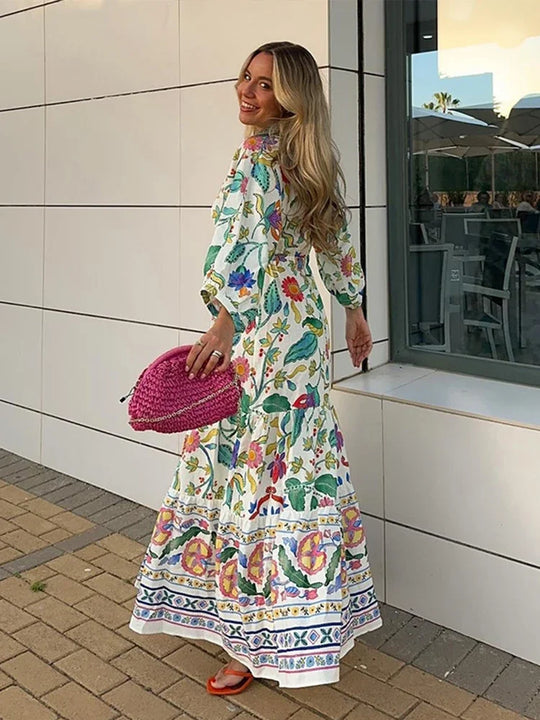 Florales Maxikleid für Damen