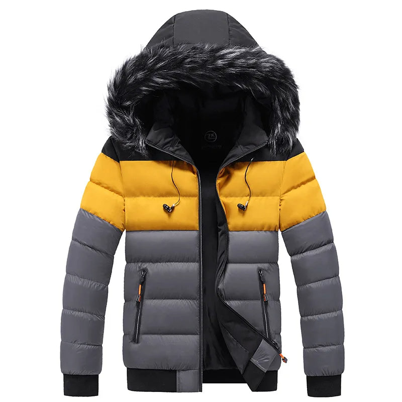 Thermo-Winterjacke mit Kapuze für Herren