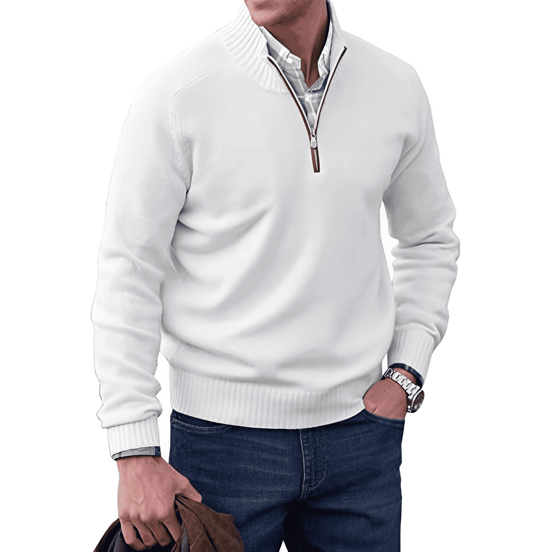 Luxuriöser Half-Zip-Pullover für Herren