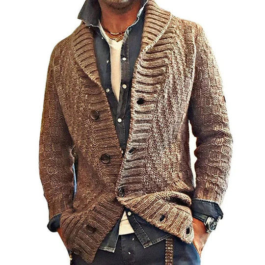 Herren Strickjacke mit Revers