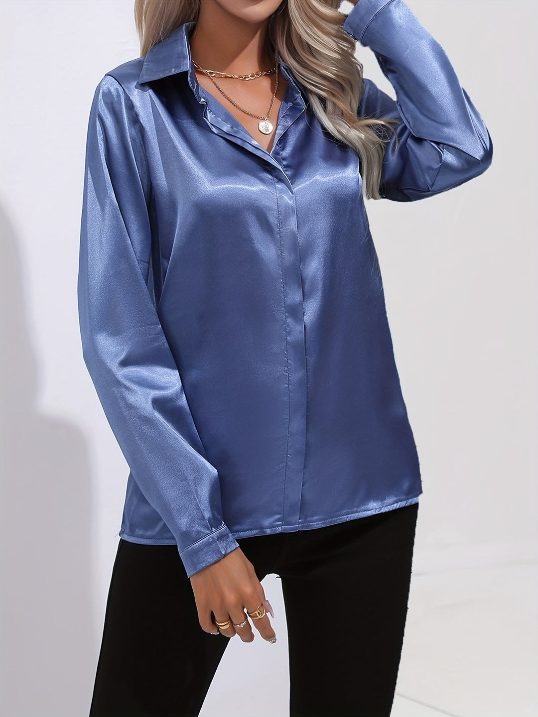 Elegante Satinbluse für Damen