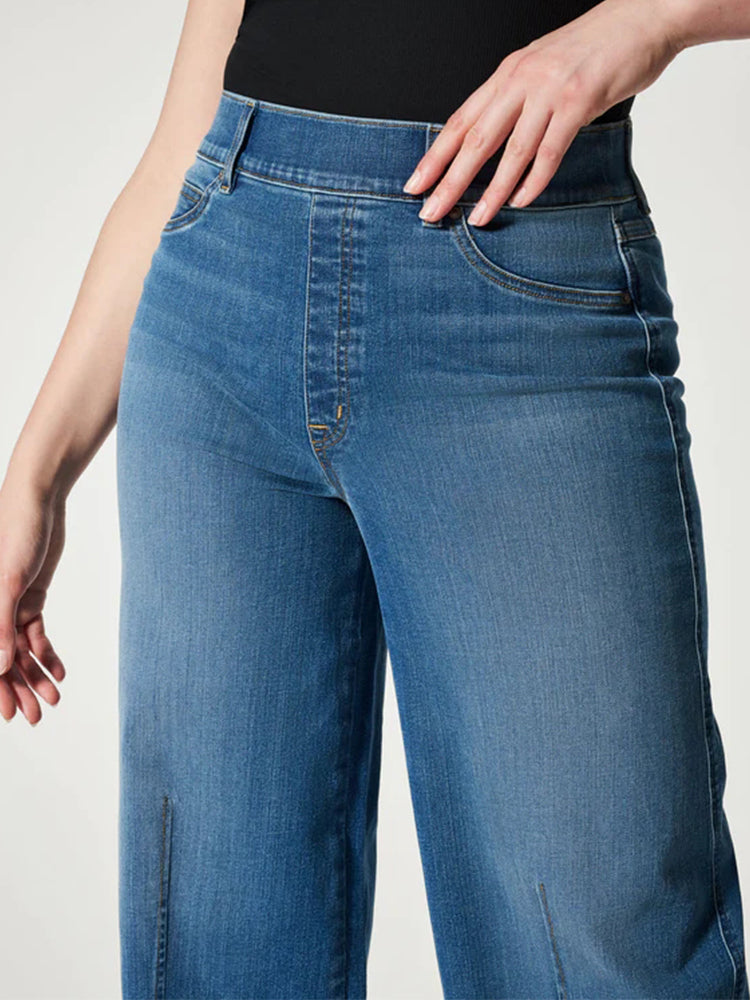 Pull-On Jeans mit weiten Beinen für Damen