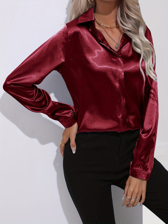 Elegante Satinbluse für Damen