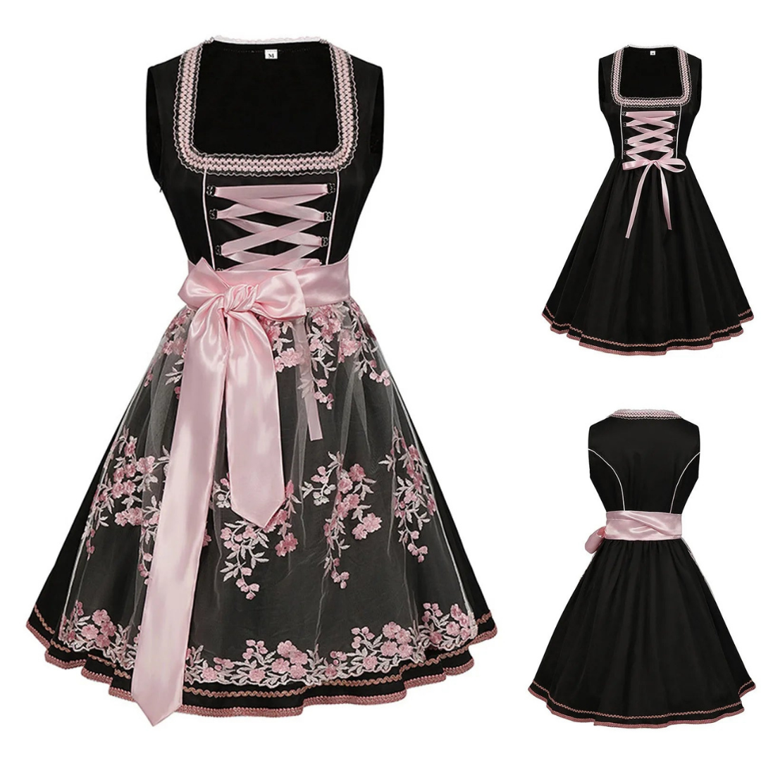 Schwarzes Oktoberfest-Dirndlkleid für Damen