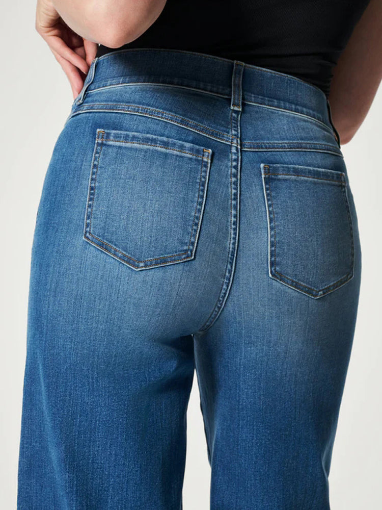 Pull-On Jeans mit weiten Beinen für Damen