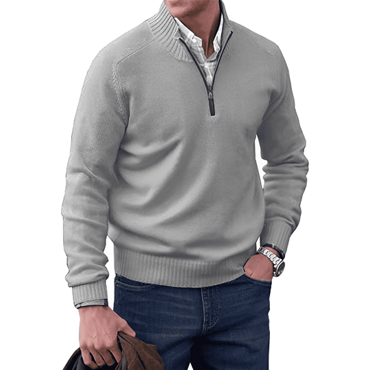 Luxuriöser Half-Zip-Pullover für Herren