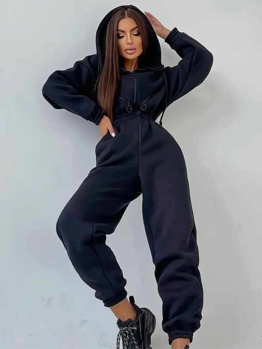 Jumpsuit mit Kapuze für Damen