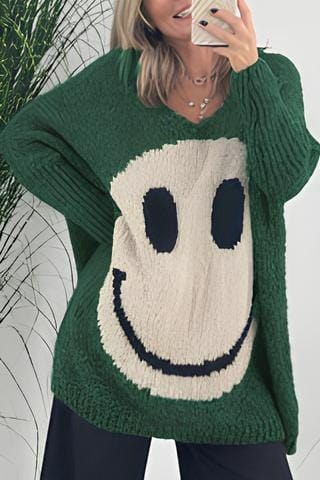 Smiley-Pullover für Damen