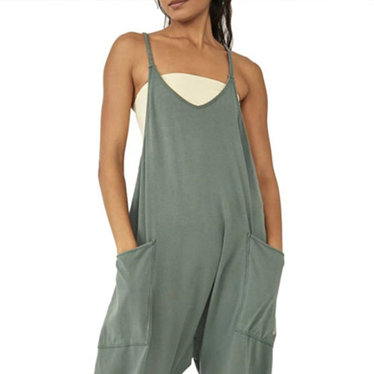 Einfarbiger Jumpsuit Damen