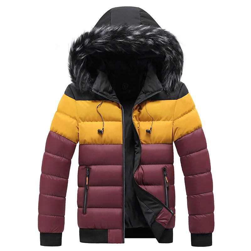 Thermo-Winterjacke mit Kapuze für Herren