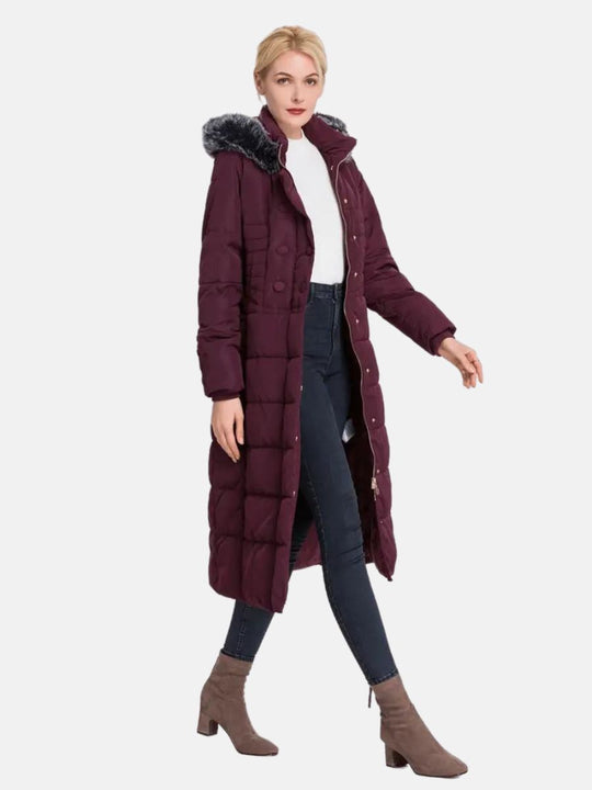 Lange Jacke mit Kapuze für Damen