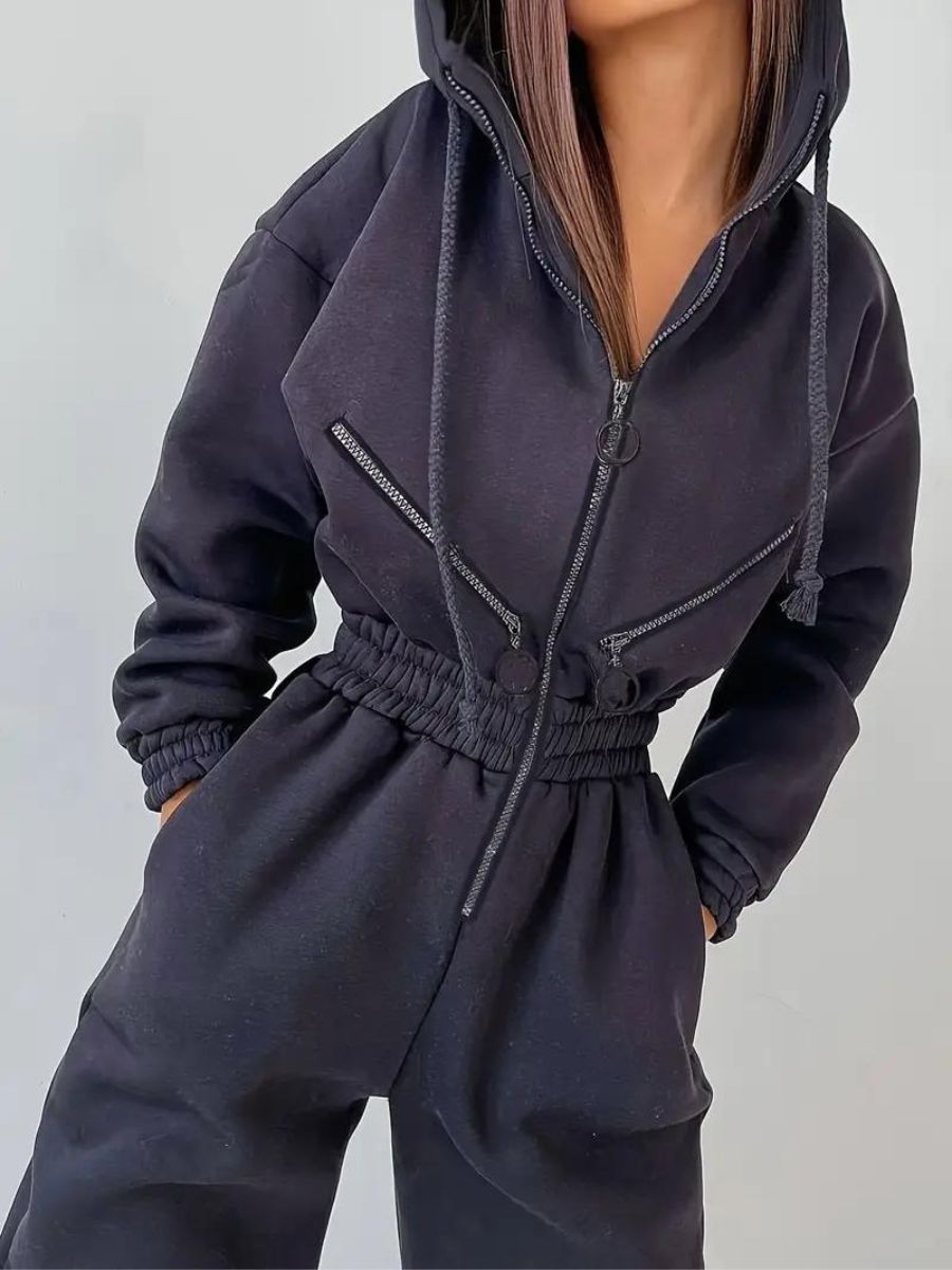 Jumpsuit mit Kapuze für Damen