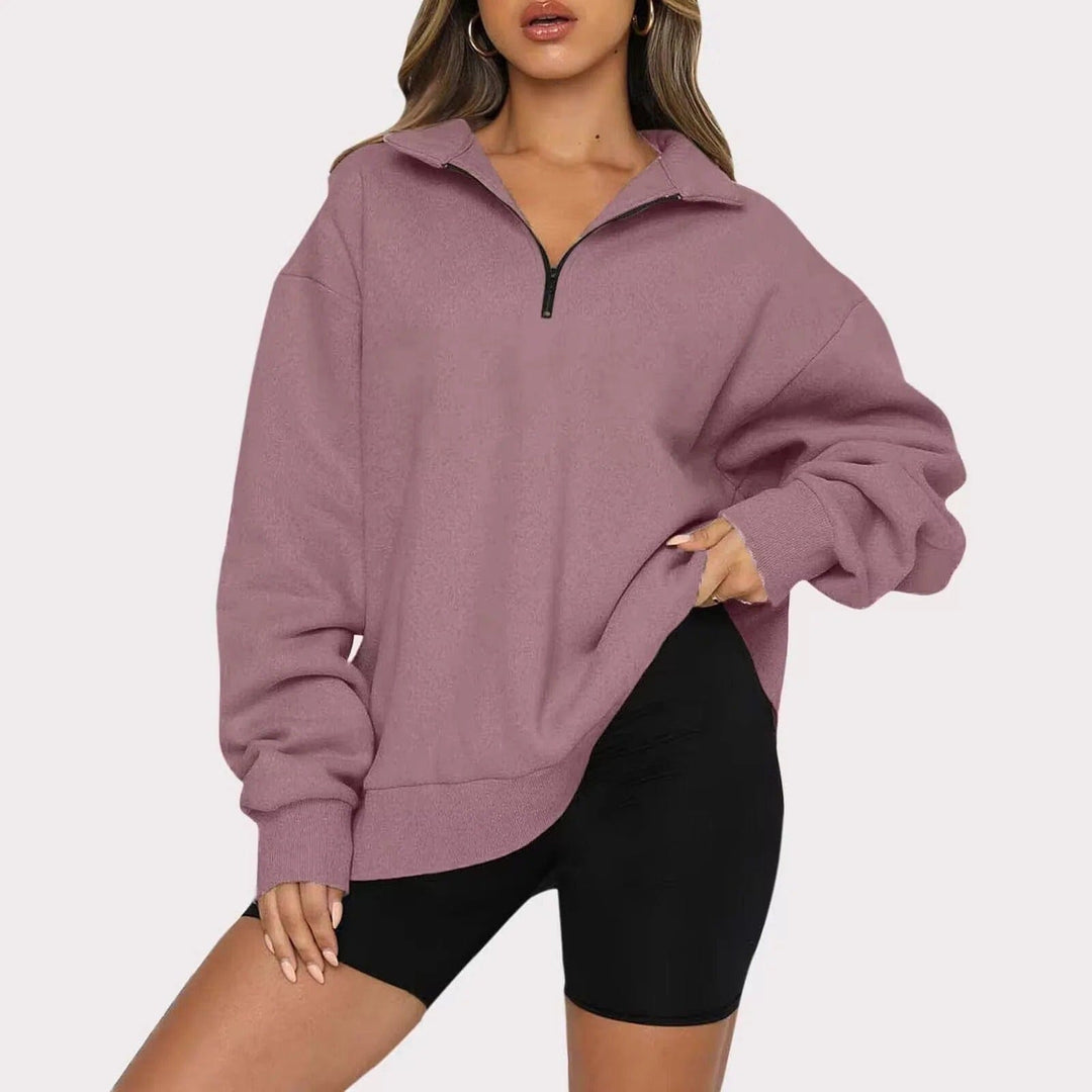 Lässiger Damen-Pullover mit Reißverschluss