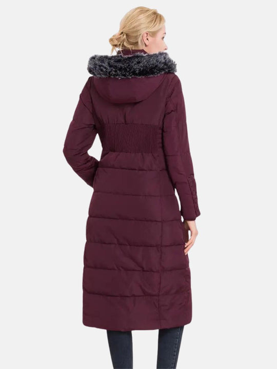 Lange Jacke mit Kapuze für Damen