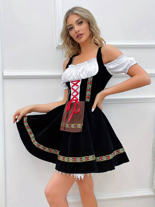 Damen-Dirndl für das Oktoberfest mit Off-Shoulder-Bluse