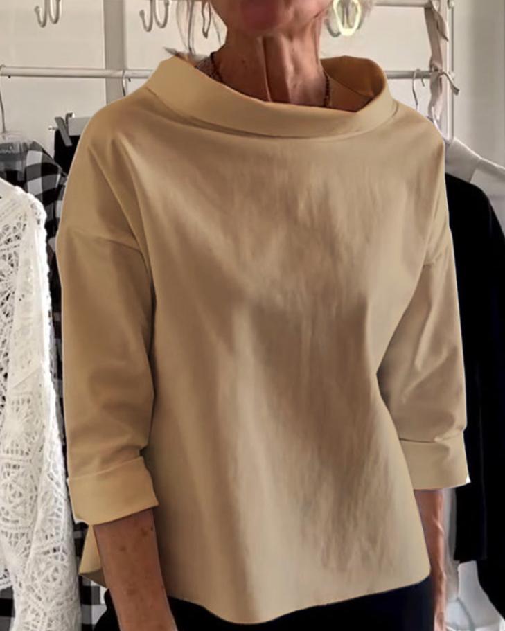 Elegantes Top mit hohem Kragen für Damen