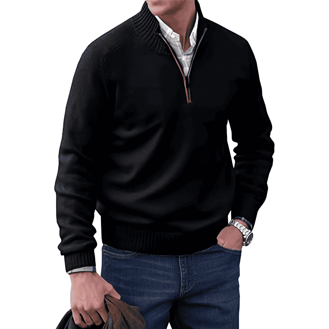 Luxuriöser Half-Zip-Pullover für Herren